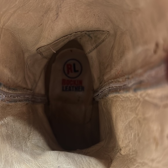 Cowgirl boots size 9B Rockin Leather - Picture 5 of 8